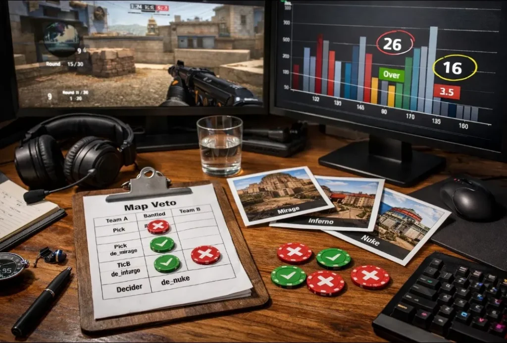 Вето и карты в CS2: как анализировать тотал в матче